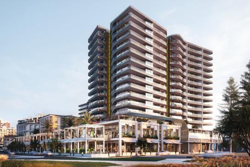 An artist impression of the Kirra Beach Hotel development by KTQ Developments.
