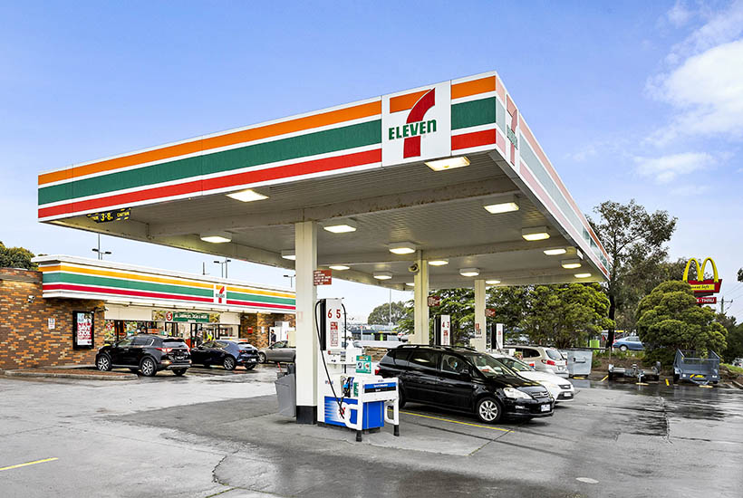 The 7-Eleven service station at Waverley Gardens in Melbourne.