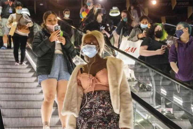 Shoppers at the Melbourne Central mall, which has been hard hit by Victoria’s repeated COVID-19 lockdowns. Picture: NCA NewsWire / David Geraghty
