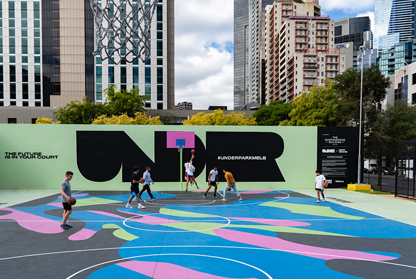 Anyone can book to play on the court. Picture: Time & Place