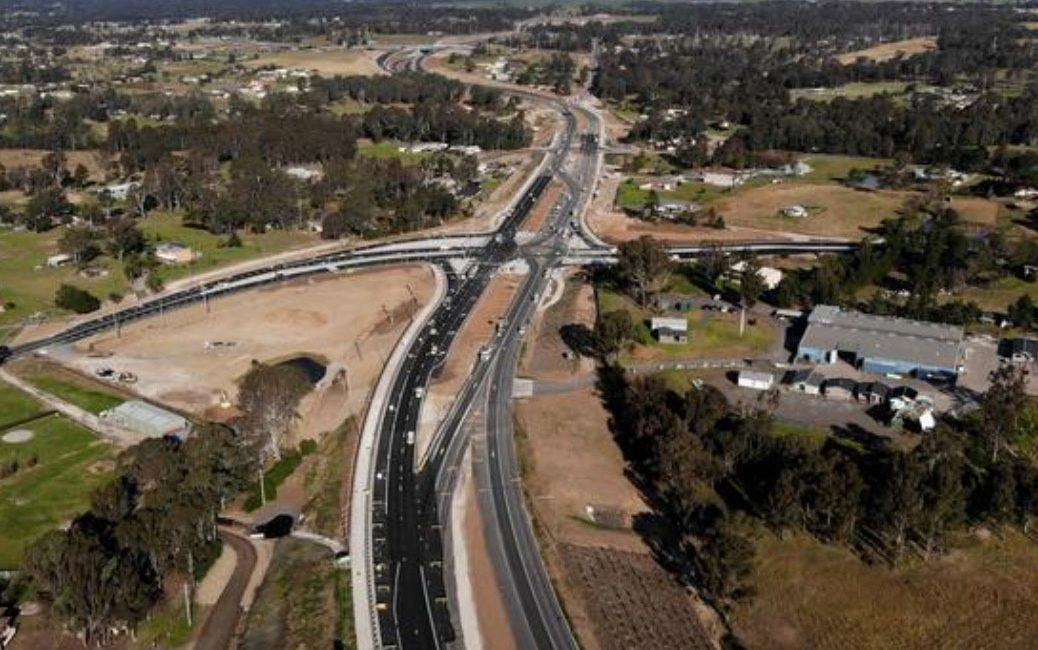 Construction of Sydney’s second airport at Badgerys Creek Creek in Western Sydney is gaining momentum. Picture: Toby Zerna

