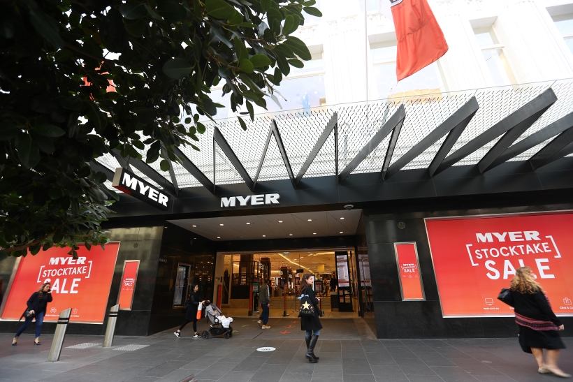 The Myer Melbourne building is being sold again. Picture: Getty

