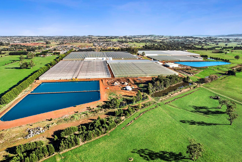 The 33ha glasshouse is part of 78ha site in Warragul that is currently on the market. Picture: realcommercial.com.au/for-sale