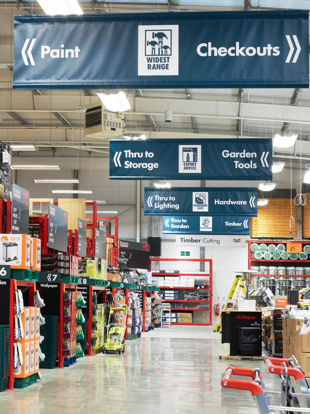 The new Bunnings Warehouse store in St Albans, England.