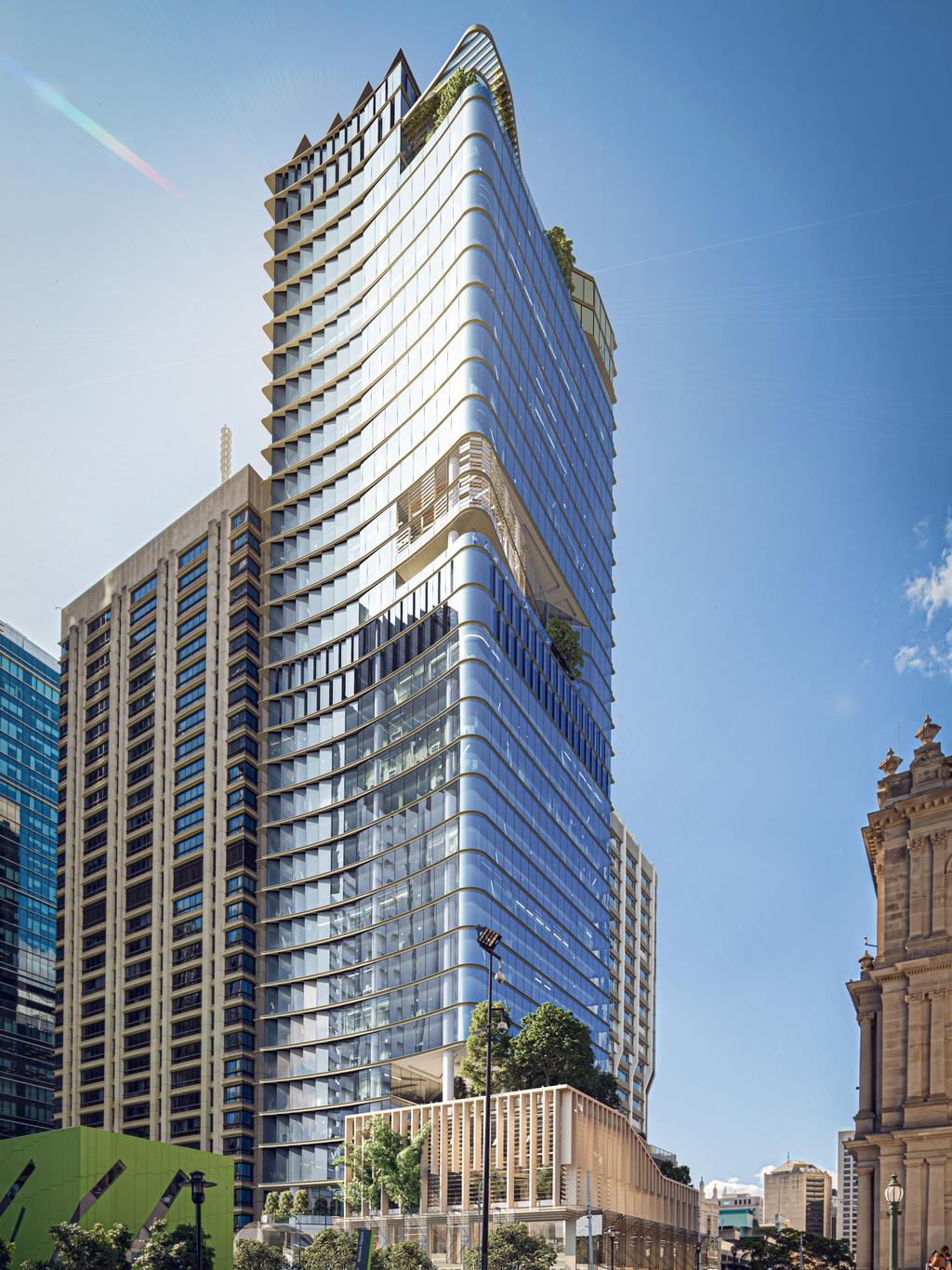 Artists impression of the office precinct at No.1 Brisbane planned by Charter Hall