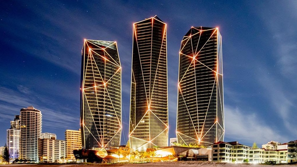 The Surfers Paradise Jewel towers as they appear today Picture: Luke Marsden Valued at more than $1 billion, Jewel was billed as the Gold Coast’s ticket out of the global financial crisis (GFC), which had left the development industry on its knees.