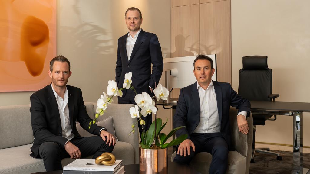 Gurner and Qualitas (L- R) Gurner founder and director, Tim Gurner, Qualitas global head of real estate and co-founder Mark Fischer and Qualitas head of origination Rohan Davis