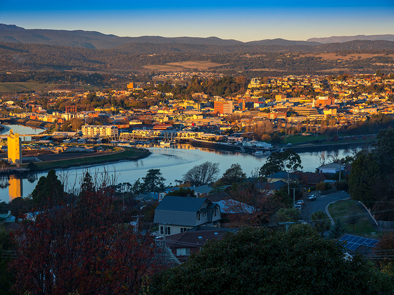 Industrial property in  Tasmania’s second largest city is in high demand. Credit: Tourism Tasmania/Rob Burnett

