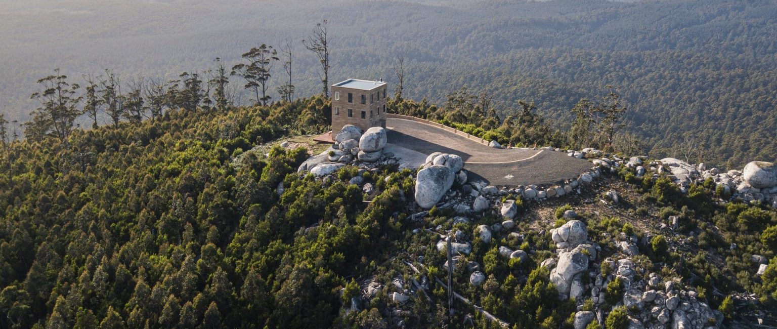 The Keep rests on a 650m pinnacle with views stretching across northeastern Tasmania. Picture: realcommercial.com.au/for-sale