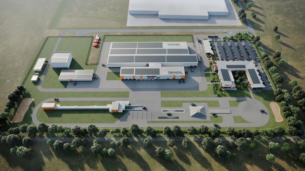 Supplied Editorial Hanwha's new $1bn specialist armoured vehicle manufacturing facility
near Avalon in the Greater Geelong region of Victoria. Picture: Supplied