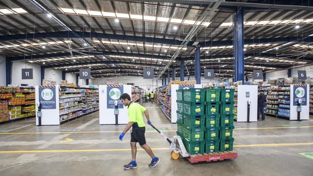 Woolworths customer fulfilment centre in Lidcombe, Sydney. Picture: Dallas Kilponen/Woolworths
