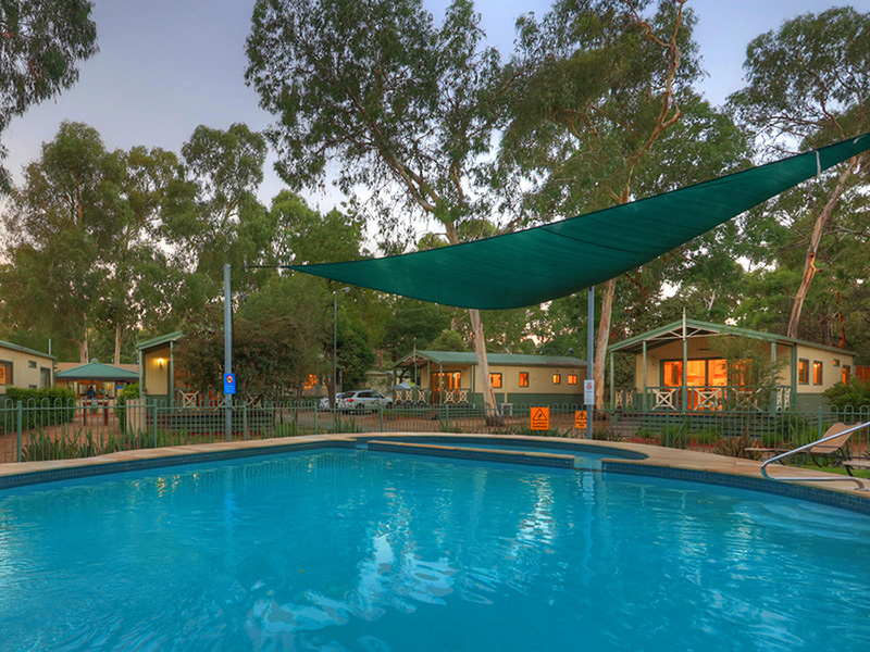Crystal Brook Tourist Park includes a heated swimming pool. Picture: realcommercial.com.au/for-sale
