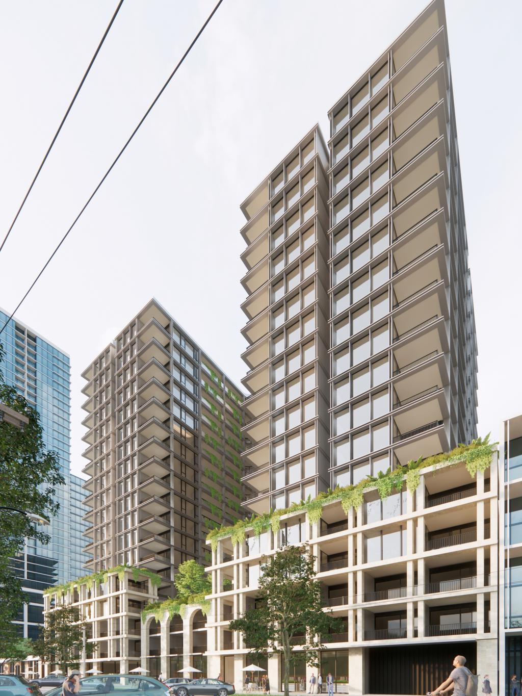 Supplied Editorial Artists impression of a planned build to rent facility by Hines in
Bank Street, South Melbourne.