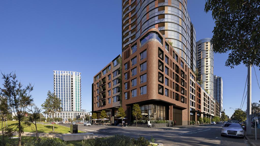 Supplied Editorial Artist's impression of Greystar's $500m build to rent project at
15-85 Gladstone Street in South Melbourne in the Fishermans Bend precinct