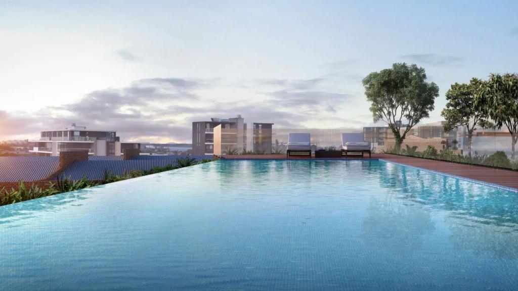 A view of the rooftop pool.