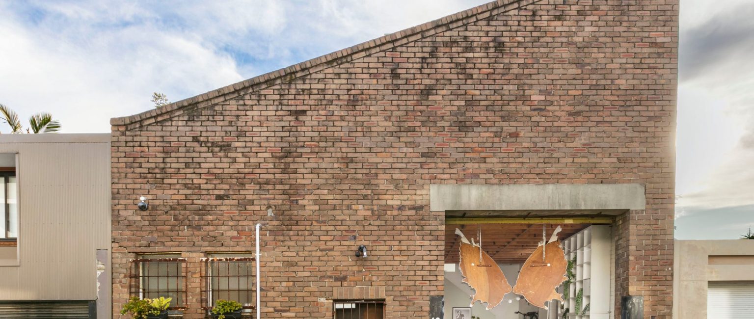 The freestanding warehouse has two street frontages and two car spaces. Picture: realcommercial.com.au/for-sale