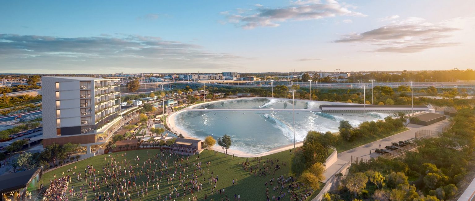 Perth will soon be home to the southern hemisphere’s largest surf park. Picture: Aventuur
