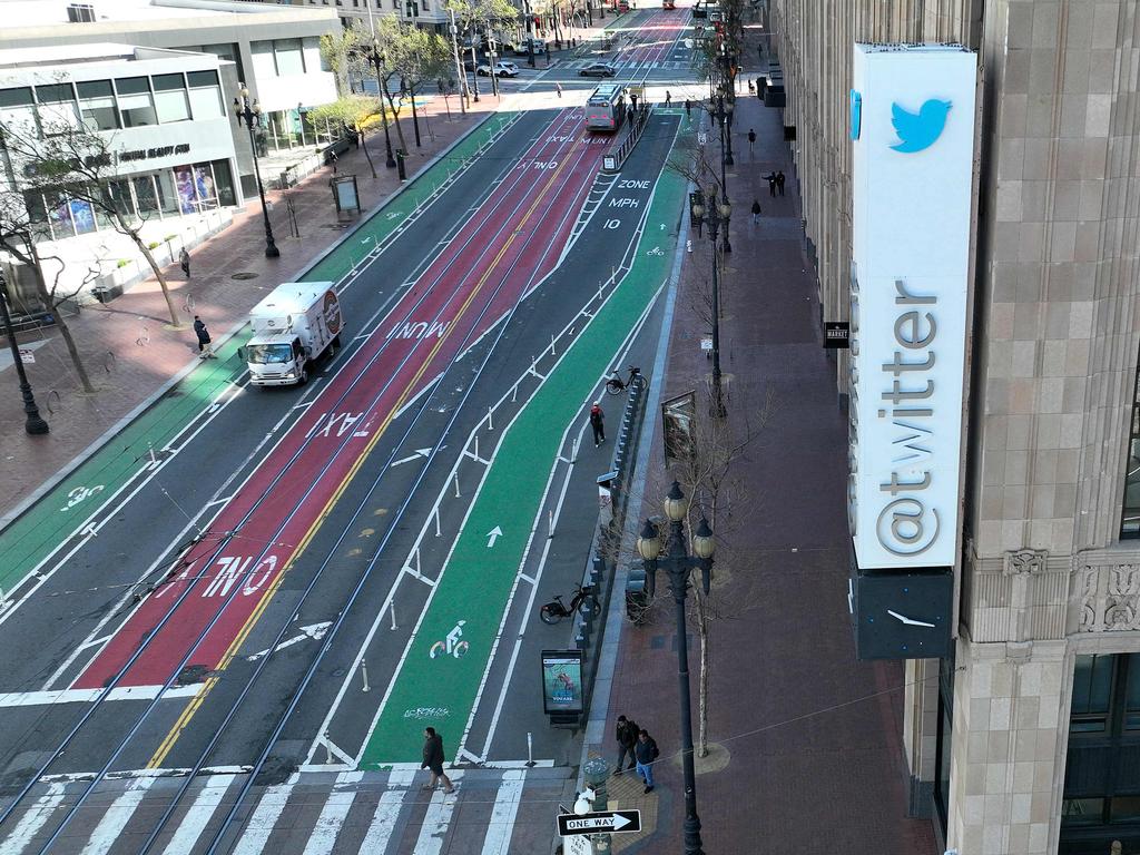 Twitter Modifies Its Sign Outside San Francisco Headquarters
