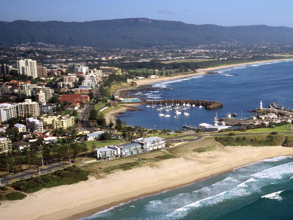 Aerial view of Wollongong. Pic Tourism Wollongong.