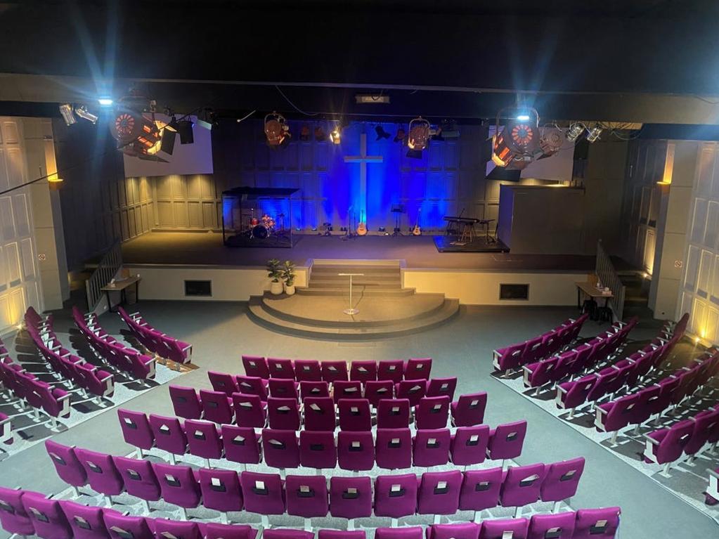 The Freedom Centre occupies three titles and features a 200-seat auditorium, offices, an on-site cafe, recording studio and multiple training rooms with a price guide of $4.5 million. Picture: Supplied