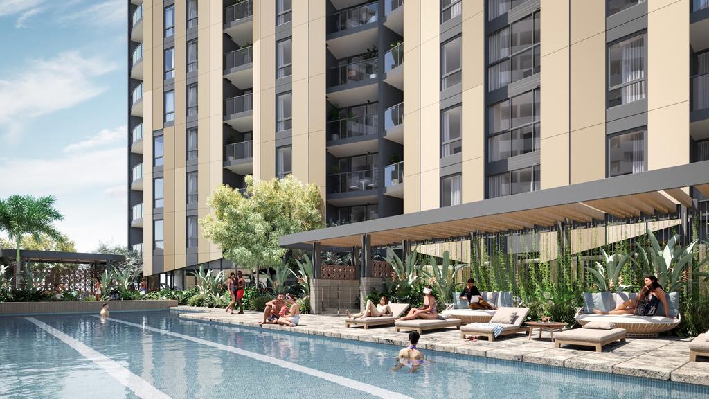 Supplied Editorial Artist's impression of the build to rent apartment building at Brisbane Showgrounds in Queensland to be developed by Lendlease and QuadReal Property Group