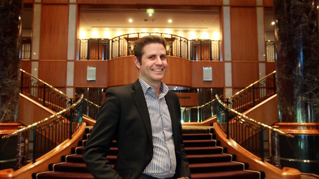 Andrew Taylor, director of acquisitions, Starwood hotels, in lobby of Sheraton on the Park hotel, CBD, Sydney.