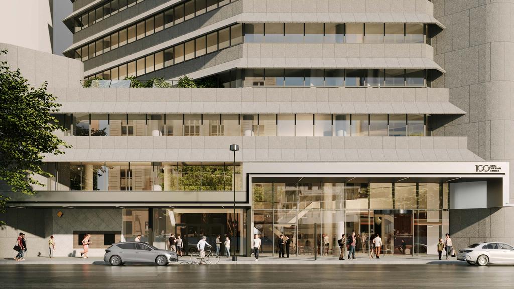 Supplied Editorial Artist's impressions of upgrades to 100 King William St, Adelaide. Picture: Supplied by developer Quintessential