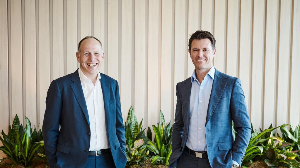 Supplied Editorial Phil Pearce, CEO of ESR Australia (l) and Ian Barter, managing director Australia of Frasers Property Industrial