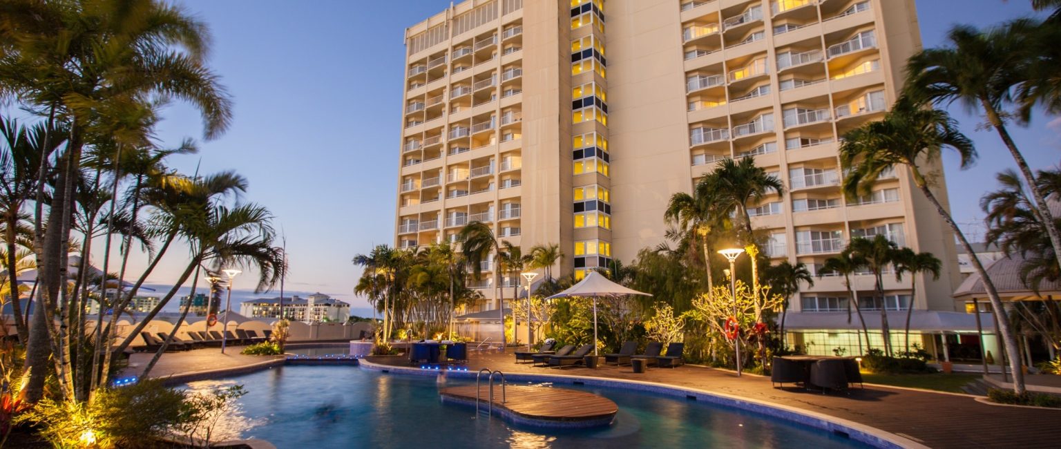 The Pullman Cairns International hotel has just been listed for sale by Shakespeare Property Group. Picture: CBRE 
