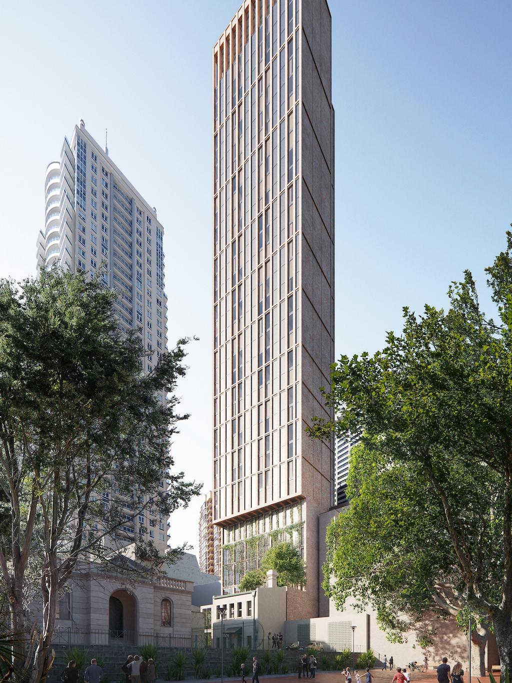 Supplied Editorial Construction has begun on Marriott's upcoming 34-storey Moxy hotel in Sydney's Koreatown