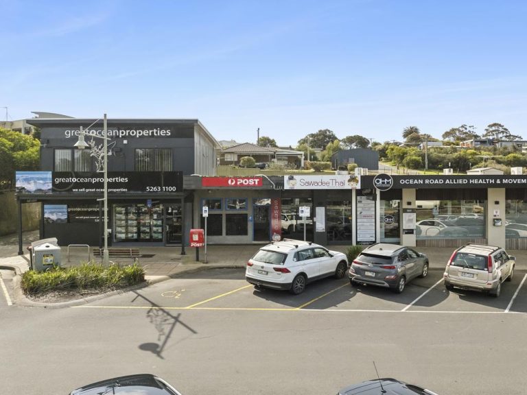 Four shops and a first-floor apartment offer upside for buyers at Anglesea