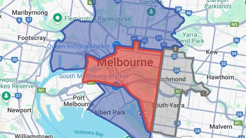 Melbourne's car park congestion levy map - for herald sun real estate