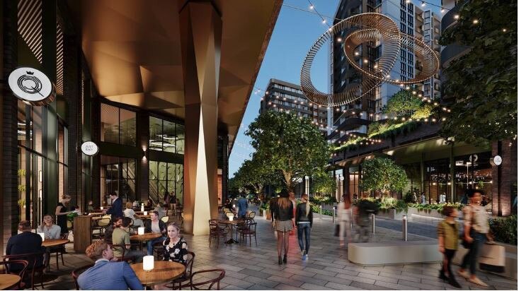 Supplied Real Estate Concept images of the new $400m apartment and retail complex in Campbelltown.
