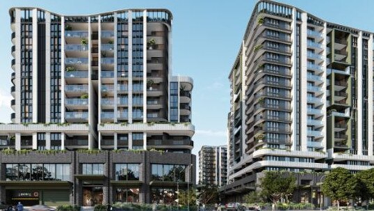 Supplied Real Estate Concept images of the new $400m apartment and retail complex in Campbelltown.