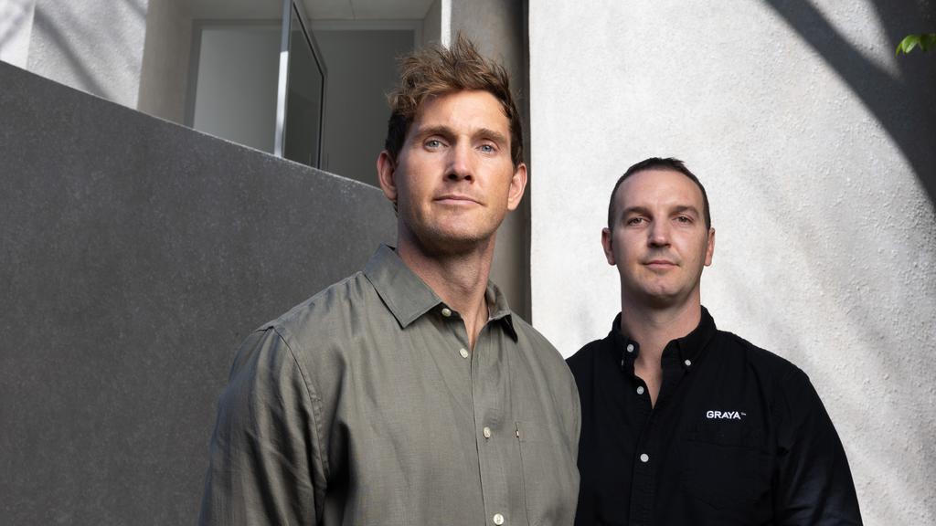 Rob and Andrew Gray of Graya Construction at one the houses they;ve recetnly built
