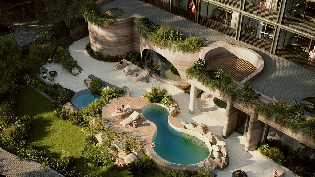 artist render of future Eynesbury hotel - for herald sun real estate. Picture Supplied/Resimax Property Group