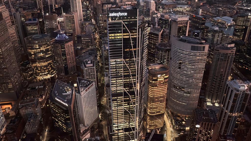 Supplied Editorial The 56-storey, 263m Salesforce Tower is Sydney's tallest commercial building