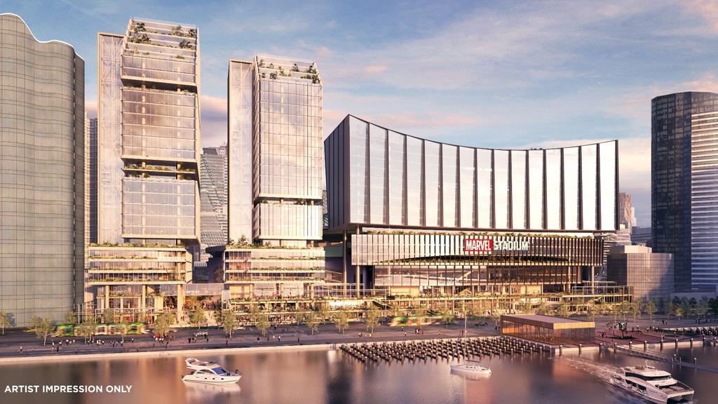 Renders showing a planned Docklands Harbour Esplanade redevelopment opportunity - for herald sun real estate