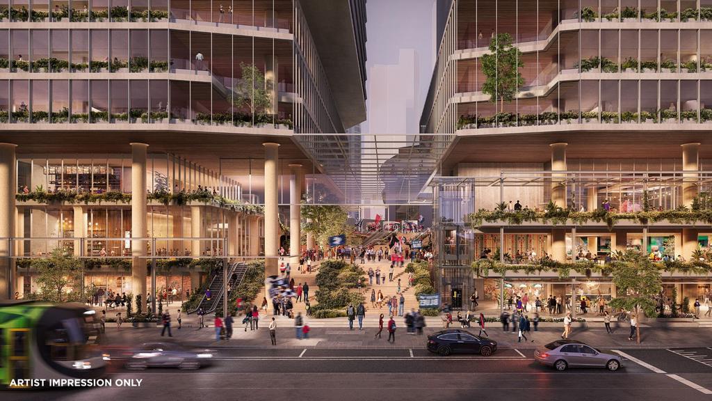 Renders showing a planned Docklands Harbour Esplanade redevelopment opportunity - for herald sun real estate