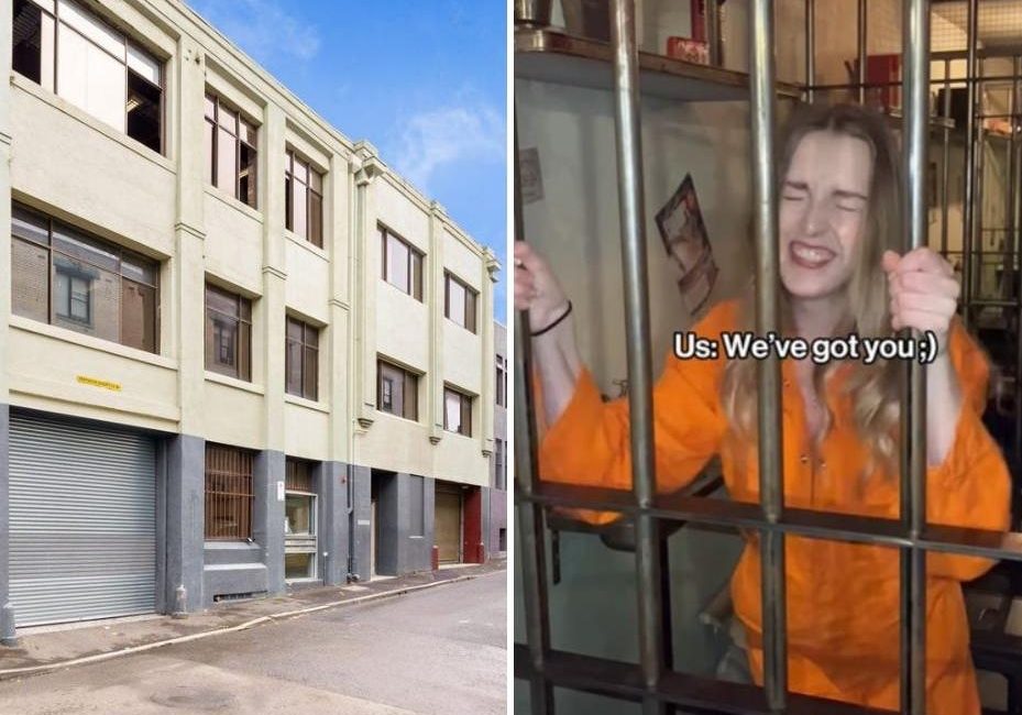 Sydney office undergoes wild transformation into prison bar with cocktails and jumpsuits