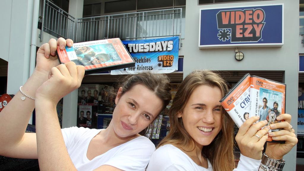 News BCM 27.4.11 Alana Berney from Red Hill ph 0432097341 and Samantha Colledge from Indooroopilly both 18yrs in the Valley at Video Ezy. Pic Annette Dew